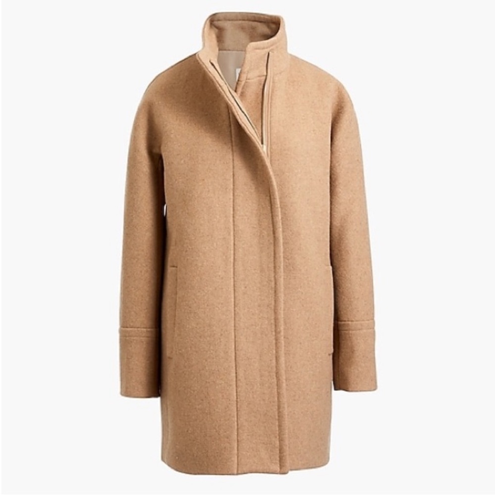 J.Crew camel colored city coat, size 2